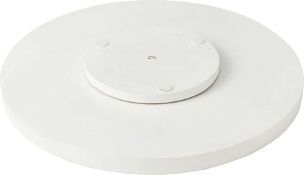 J-Line plateau Draaiend Rund - hout - wit/groen