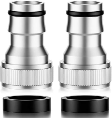 Allecto - Faucet Adapter - 2 Stuks - Geschikt voor Wasmachine - Rvs