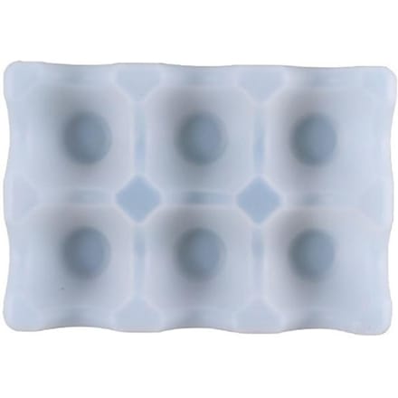 Support de stockage d'œufs à 6 compartiments, moule en Silicone, trous d'œufs, plateau de support, boîte de conteneur, moule époxy, bricolage artisanal white