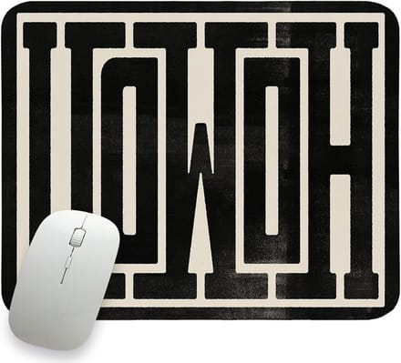 Westerse muismat - Computer pad - Bureau gebruik - Gestikte randen - 30 x 25 cm - Western Howdy