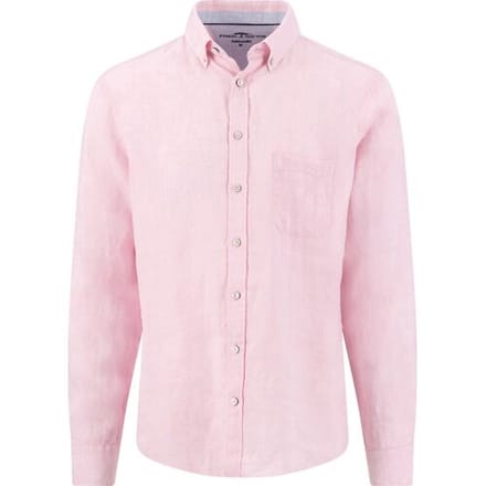 Fynch-Hatton Overhemd Premium Solid Linnen Button-Down Magnolia / male
