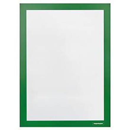Magnetoplan-informatiekader magnetofix, A4 staand/liggend, zelfklevend, PP, groen, 2 stuks