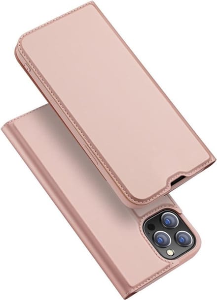 Dux Ducis - Slim bookcase hoes - Geschikt voor iPhone 13 Pro Max - Rose Goud