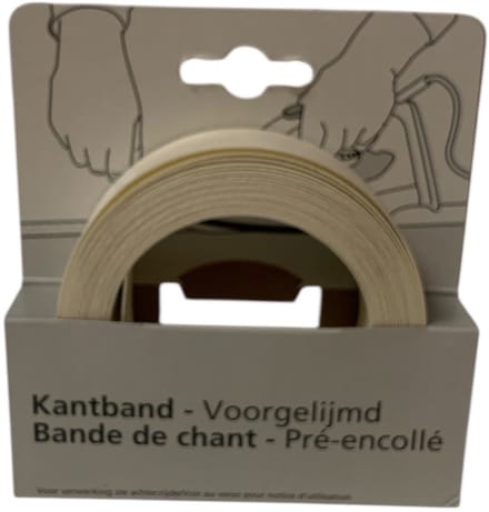Kantband - wit structuur - 24 mm - 5,0 meter