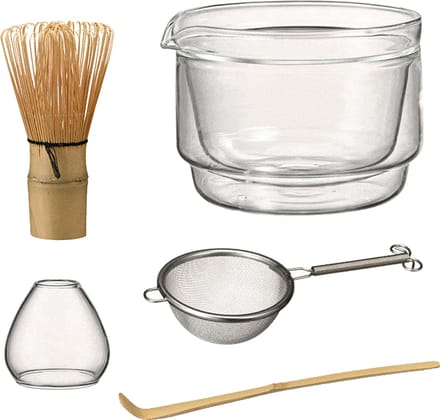 HARIO Matcha Theeset - Hittebestendig Glas - Transparant