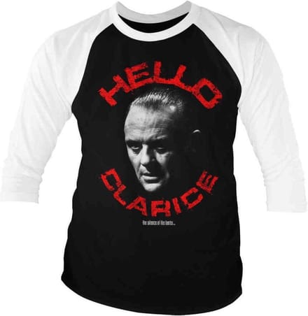 The Silence Of The Lambs Raglan top -S- Hello Clarice Zwart/Wit