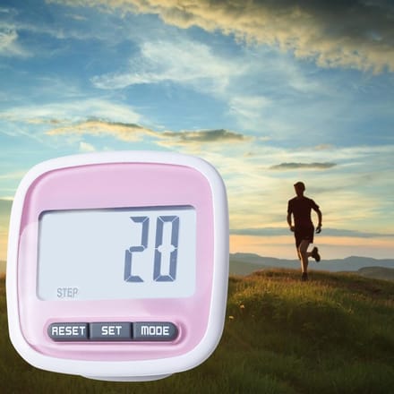 Podomètre simple écran LCD 3D compteur de pas de marche podomètre course marche pasomètre compteur rose
