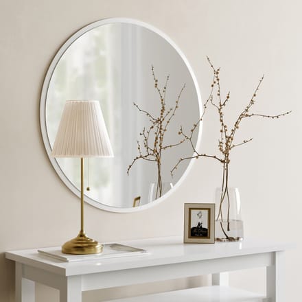 Spiegel - Stijlvolle Witte MDF - 60x2,2cm - Perfect voor Elk Interieur