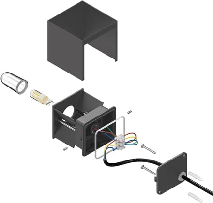 ledscom.de Wandlamp CUBEL voor buiten, IP65, up/downlight, antraciet mat, vierkant, 1x G9 max. 10W