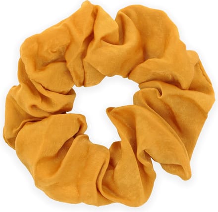 Lajetti - Scrunchie Zijdezacht Okergeel - Extra Vol en Luxe Haarwokkel Tencil