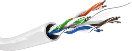 Pro CAT 6 network cable U/UTP white 100 m - CCA cop - Wit - 100m