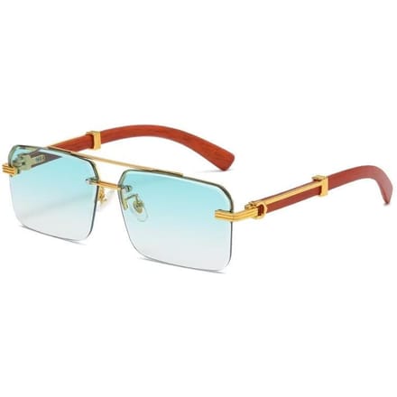 Nouveaux Lunettes de Soleil Tendance Lunettes de Soleil Carrées Bordées à Double Pont 1PC  white