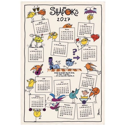 Handdoek kalender 2027 Winkler Shadoks
