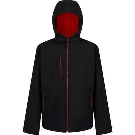 Regatta Heren Navigate 2 Layer Soft Shell Jas (Zwart/Klassiek Rood)