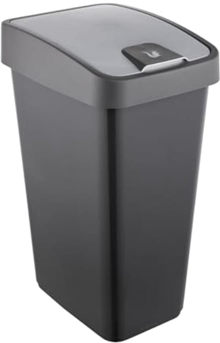 Premium Afvalemmer met Flipdeksel en Soft Touch 45L - Magnetisch Grijs