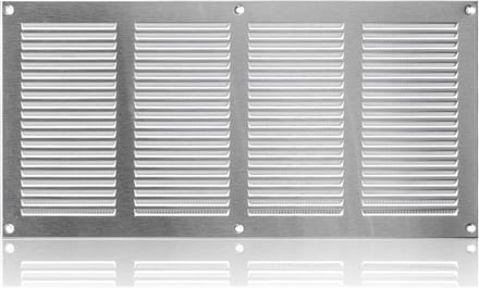 RVS Ventilatie Rooster 400x200mm met Muggenhor
