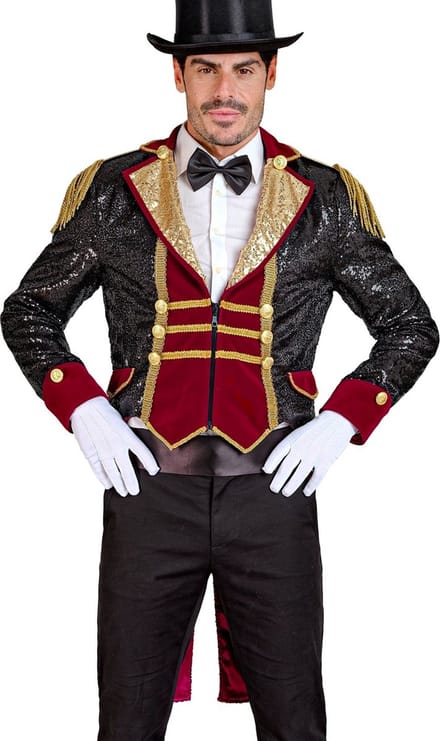 Pailletten slipjas circus dompteur Heren