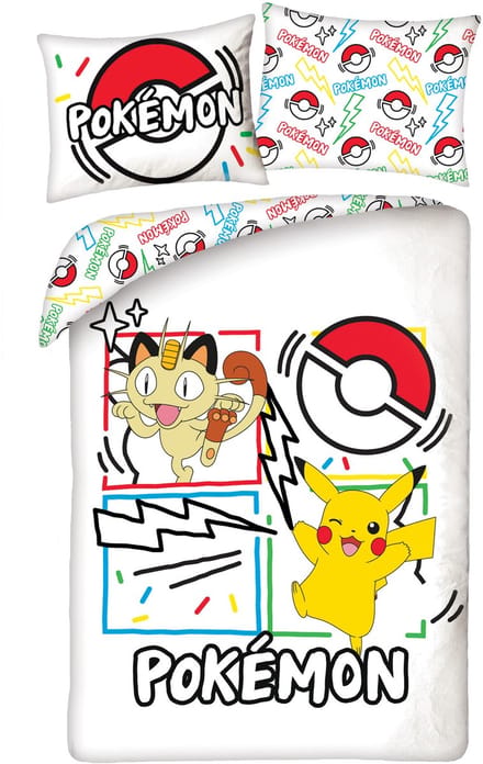 pokemon Meowth Dekbedovertrek 140 x 200 cm (70 x 90 cm) polyester