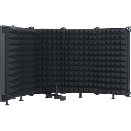 Microfoon Isolatiescherm 5-Panel Windscherm voor Opnamestudio Opvouwbaar Hoge Dichtheid zwart