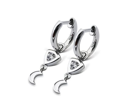 Oorringen Trillion Moon Zilver JE018S