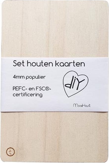 MooiHout - Blanco kaarten van hout - 10x15cm - Ansichtkaart - DIY Project - Houtbranden