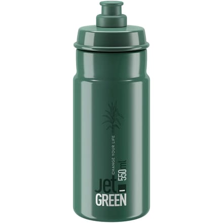 Elite Bottle Jet Green Dark Green, White Logo 550ml