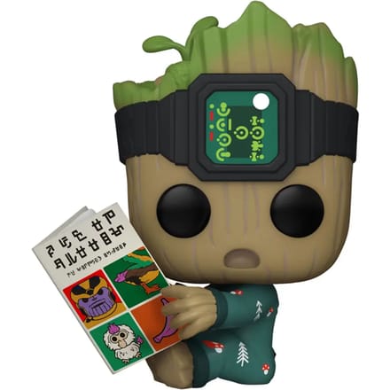 Funko I Am Groot - Marvel POP! Groot PJs With Book 9 cm Verzamelfiguur - Multicolours