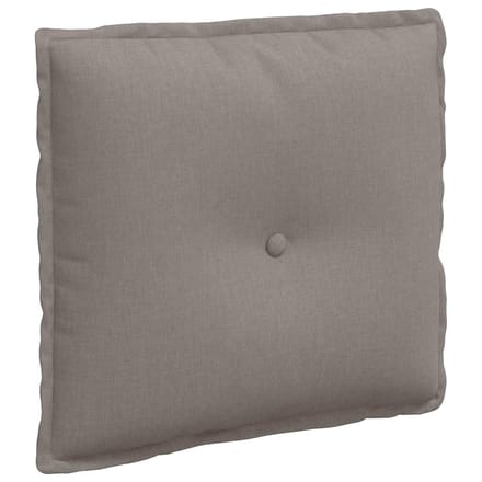 vidaXL - Rugkussen - Taupe - 50 - x - 45 - x - 19 - cm - Stof