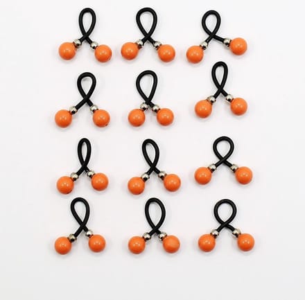 Haar binders met Swarovski Parels coral