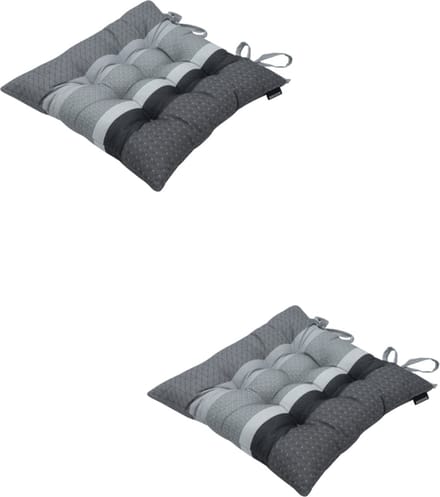 Madison - Zitkussen - Universeel - 2 stuks - 46 x 46 cm - Tomsen Grey - Tuin - Toscane