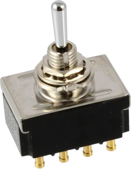 Allparts EP4363010 Mini Schakelaar – 4-pole On-On-On (4PDT)