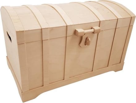 Houten Speelgoedkist Schatkist Blank