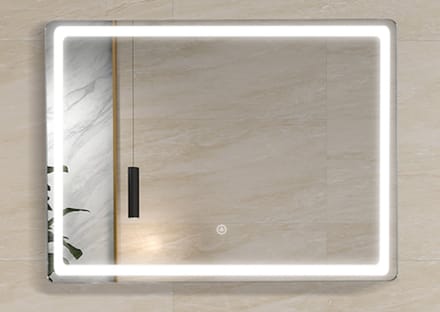 LINEA UNO - Kilafors 60 x 60 - Frameloos - Spiegel - LED-verlichting (dimbaar) - 301529-spiegel