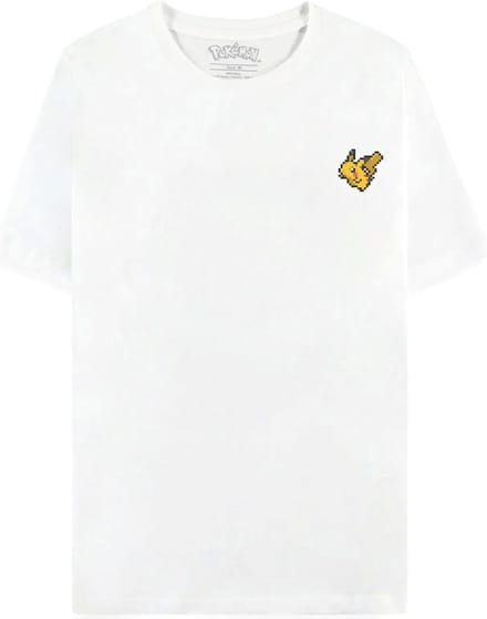 Pokémon - Pixel Pikachu Heren T-shirt - S - Wit