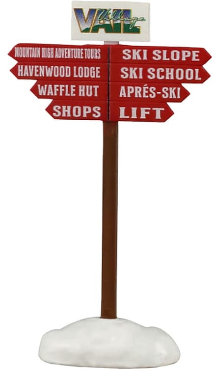 Lemax - Ski Slope Sign