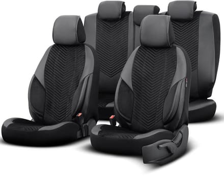 Autostoelhoezenset Advanced zwart (complete set)