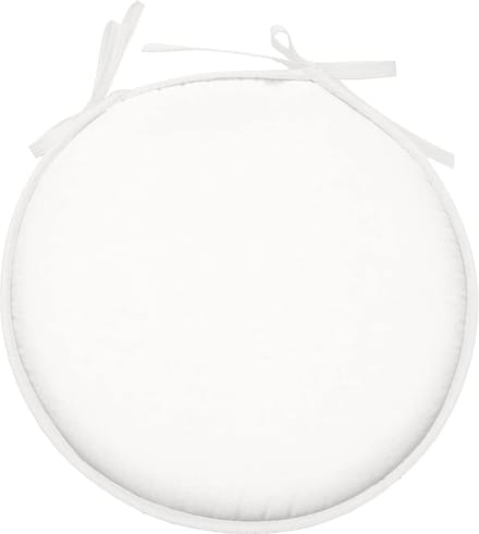 STOF Nelson Stoelkussen - Ø 40 cm - 100% Polyester - Wit