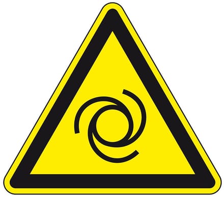 Waarschuwingssticker automatisch opstarten - ISO 7010 - W018 200 mm