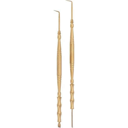 2 stuks Wimperlift Tool Bamboe Gewricht Vorm Handvat Dubbel Hoofd Lash Perm Tool met Kam voor Permen goud