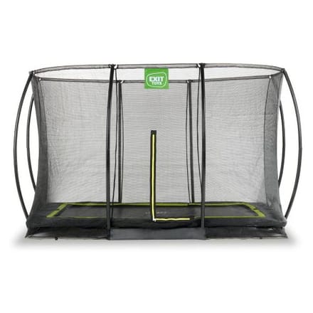 EXIT Silhouette Trampoline 214x305cm - met Veiligheidsnet - Inground - Rechthoekig - Voor Kinderen - Zwart