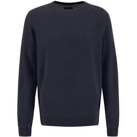 Fynch-Hatton Trui Ronde Hals Fine Structure Navy / male