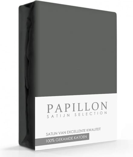 Satijn Hoeslaken Papillon Grijs-140 x 200 cm