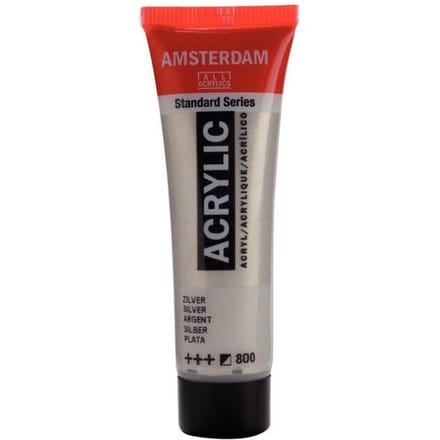Verf - Acryl - 800 - Zilver - Amsterdam - 20ml