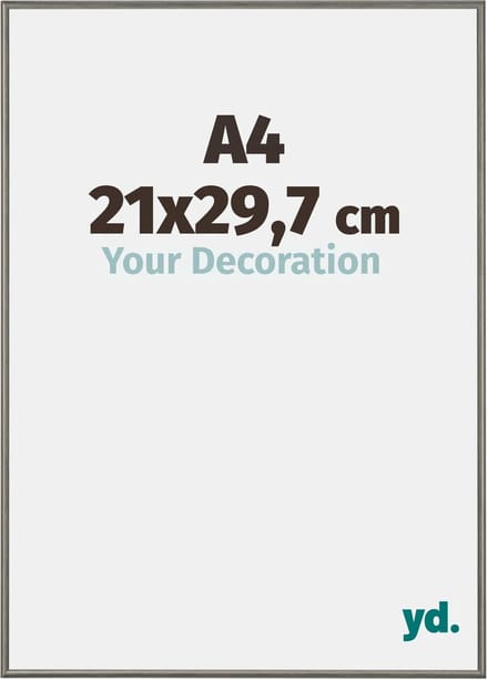 Your Decoration - Fotolijst A4 21x 29,7 cm - Aluminium - Mercury Structuur - New York