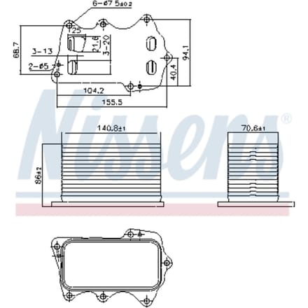 Olie radiator NISSENS 91359