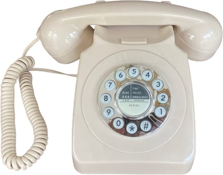 CT8019B Retro Vaste Telefoon - Druktoets - Beige