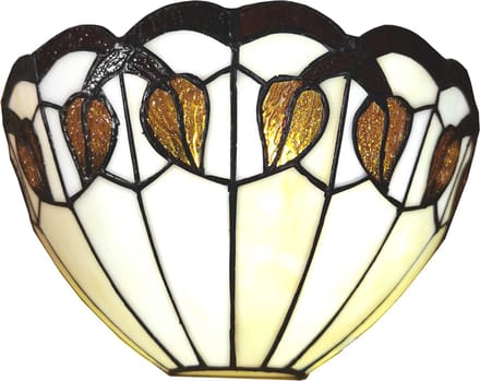 Lumilamp Wandlamp Tiffany 31x15x21 cm Wit Glas