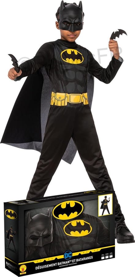 Verkleedkleding - Geschenkdoos - Batman  Black + Batarangs - 7/8jaar