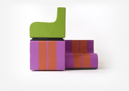 Poltronova Sofa Sofo 2 - green/pink