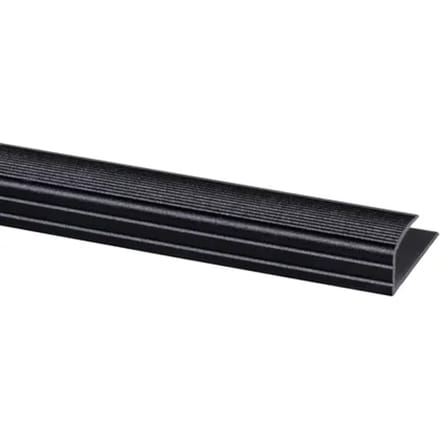 Eindprofiel Metaal - Mat Zwart - Antislip - 15x6-9x950mm